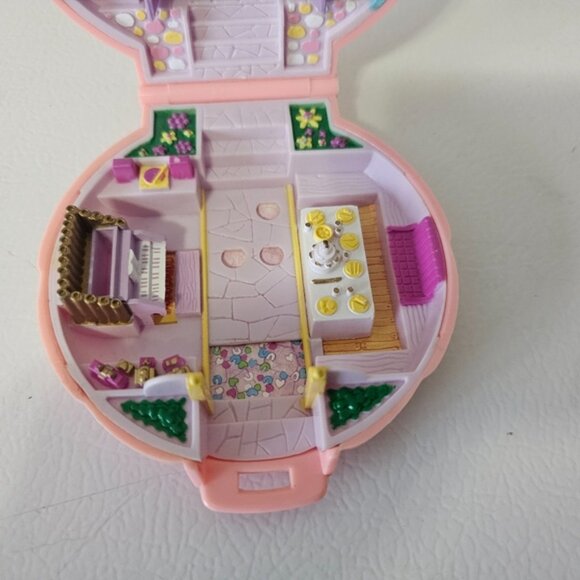 Vintage Polly Pocket Bluebird 1989 Bridesmaid Nancy's Wedding Compact Pink - Picture 5 of 8